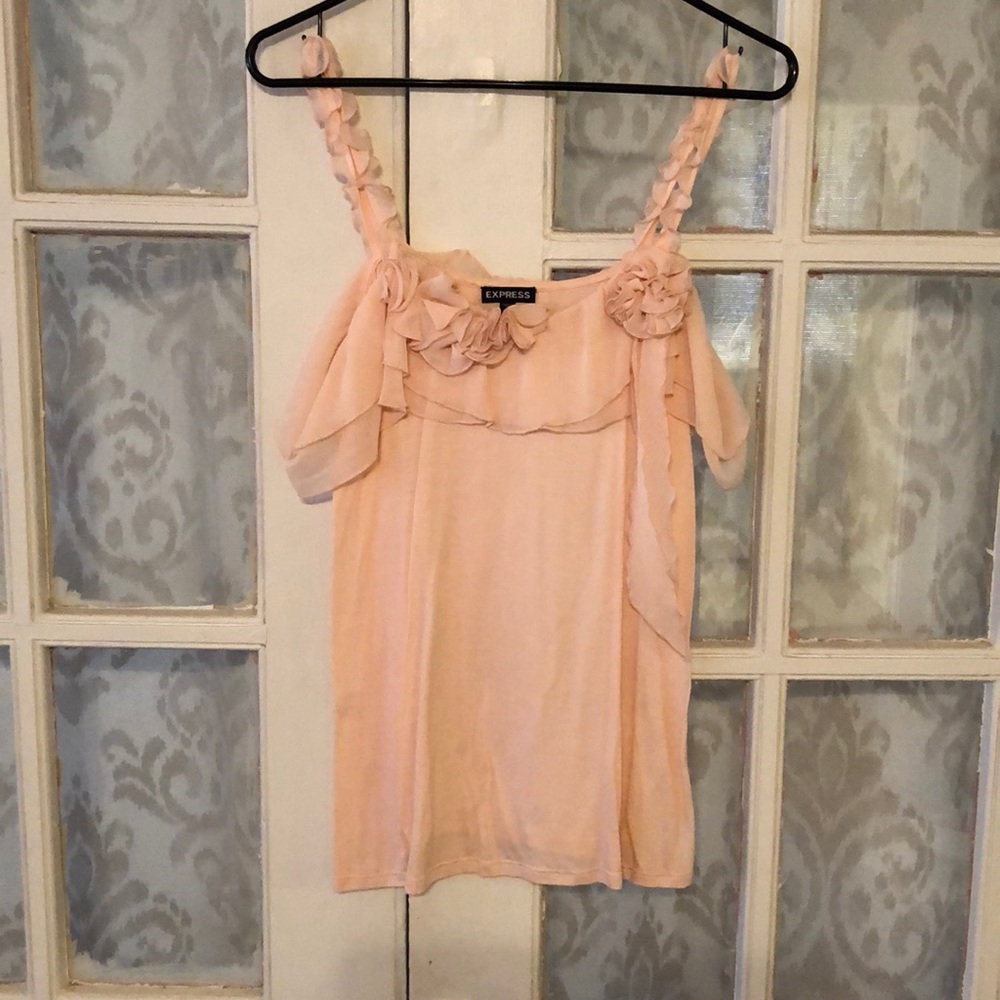 Light pink spaghetti strap top.